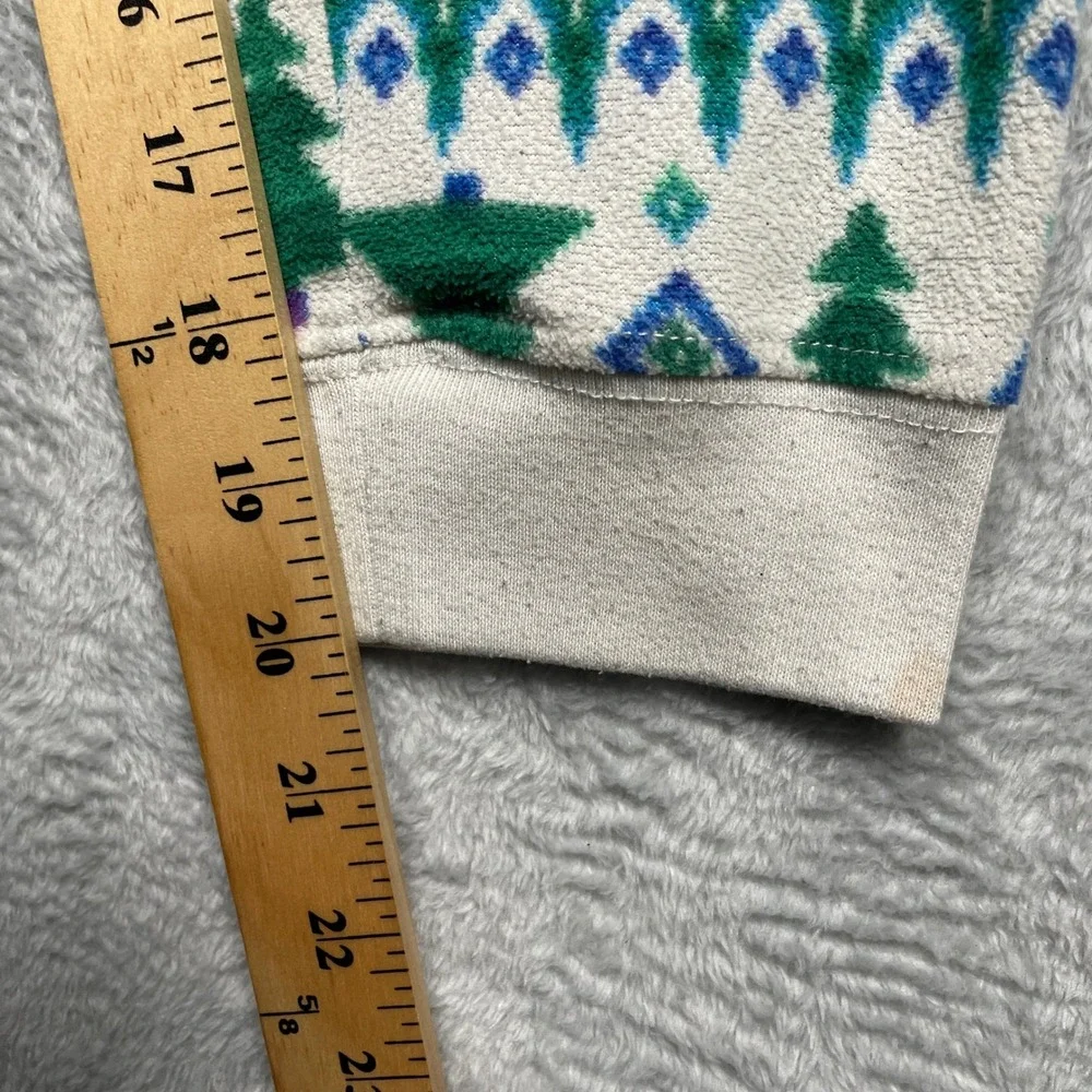 Old Navy One Piece Pajamas Unisex Kids M 8 White Rainbow Fair Isle Holiday Zip